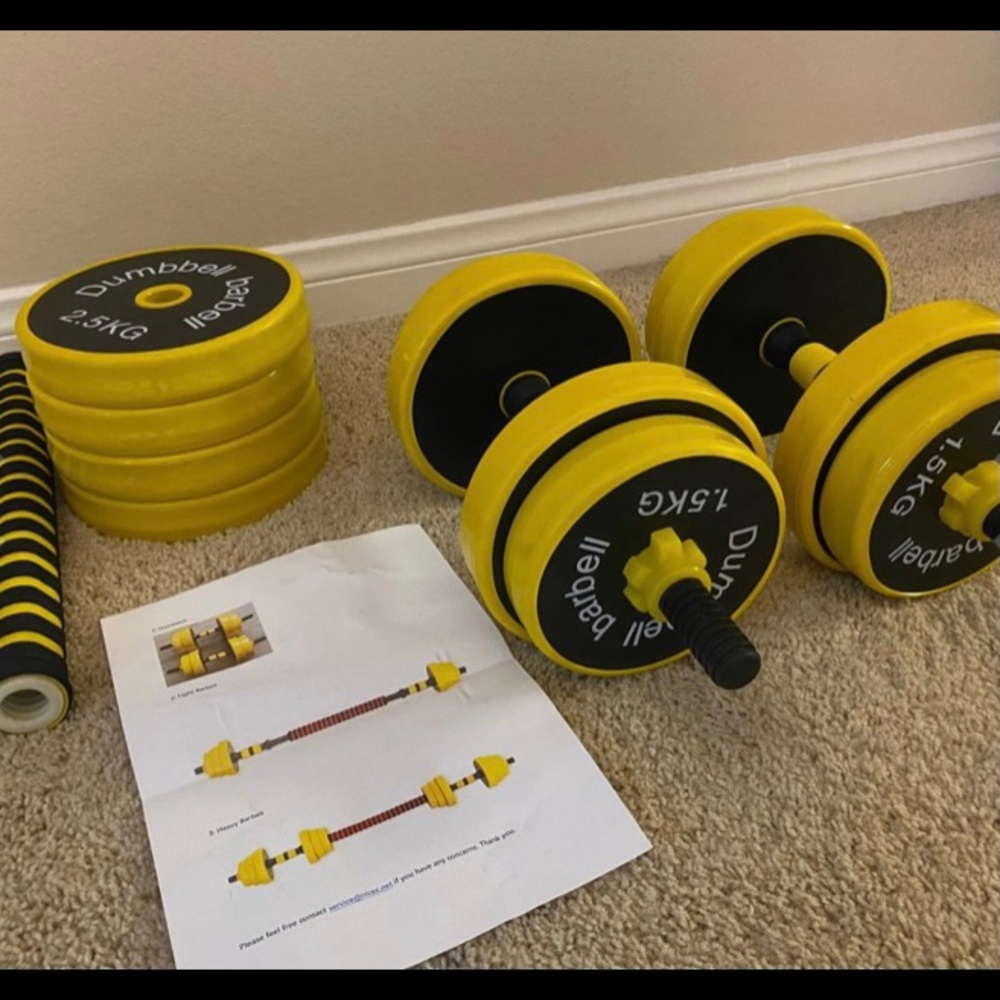 44 lbs Dumbbell + Barbell 2-in-1 Set